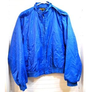 Vintage Swingster Windbreaker jacket Medium men's Blue nylon 80s Made in USA
